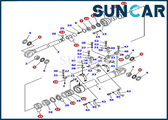 707-99-85280 আর্ম সিলিন্ডার সিলিং কিট কোমাটসু এক্সক্যাভেটর PC1600-1 মডেলের জন্য হাইড্রোলিক সার্ভিস কিট