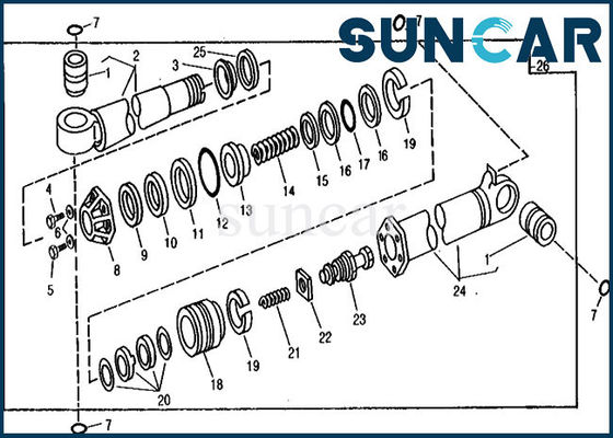 890A Deere যন্ত্রাংশ RE21214 প্রতিস্থাপন ক্রাউড সিলিন্ডার সীল কিট খননকারী হাইড্রোলিক সীল