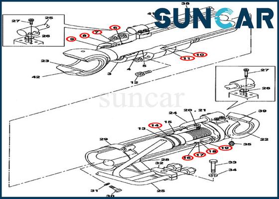 OEM তেল সিল কিট LZ008100 বুম সিলিন্ডার সিলিং কিট CX160B কেস প্রতিস্থাপন কিট