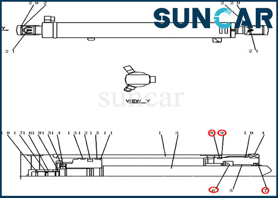 সিলিন্ডার কিটস PX01V00042R300 আর্ম/ সুইং সিল কিট কমপ্যাক্ট ক্রলার এক্সক্যাভেটর CX31B CX36B ফিট করে