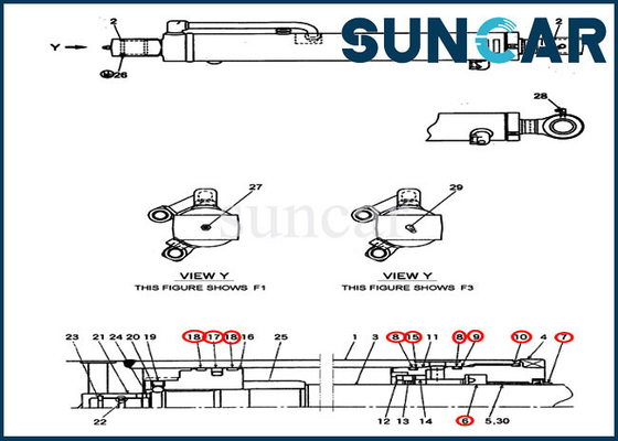 72282209 মিনি ক্রলার এক্সক্যাভেটর মডেল CX27B CASE কনস্ট্রাকশন ইকুইপমেন্ট সিলিং কিটের জন্য আর্ম সিলিন্ডার সিল কিট