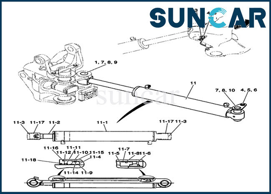 PH01V00031R400 সীল প্রতিস্থাপন কিট CX50B কেস ক্রলার এক্সক্যাভেটর সুইং সিলিন্ডার কিটস
