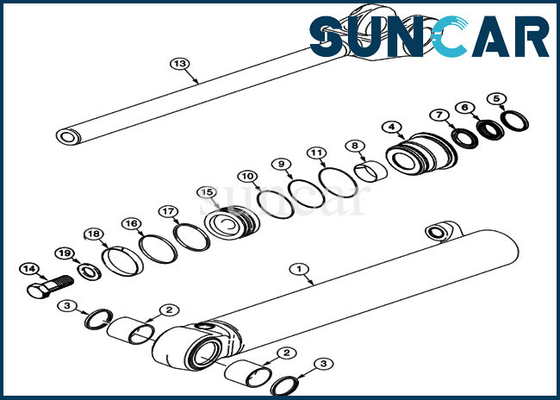 1542879C1 কেস সিল কিট 63.5MM রড 521D 521E হুইল লোডার লিফট সিলিন্ডার মেরামত সিলিং কিট