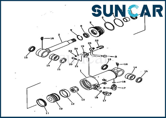 20S-63-96101 PC20-3 PC30-1 PC30-3 সিলিন্ডার সীল মেরামত কিটের জন্য কোমাটসু ব্লেড পরিষেবা কিট