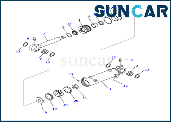 PC26MR-3 এর জন্য উচ্চ-মানের ব্লেড সিলিন্ডার সিল মেরামতের কিট 707-98-12630 7079812630 কোমাটসু