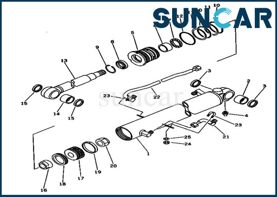 20S-63-02011 বুম সিলিন্ডার সিল মেরামত কিট 20S6302011 PC30-6 Komatsu ক্যাব সার্ভিস পার্টসের জন্য
