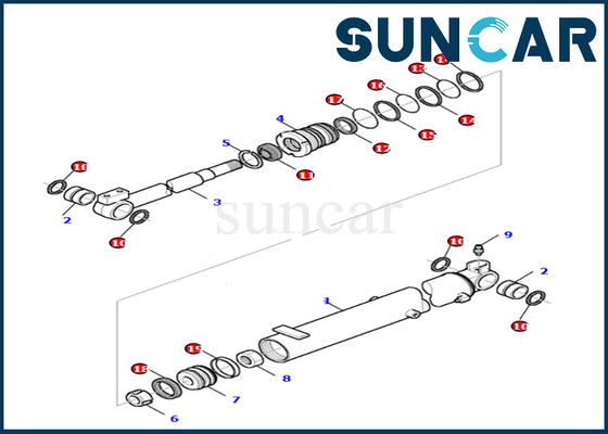 878000520 কোমাটসু বুম সিলিন্ডার সিল কিট PC27R-8 Komatsu বুম সিলিন্ডার প্রতিস্থাপন কিটের জন্য