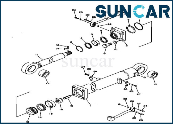 আর্ম সিল কিট হাইড্রোলিক সিলিন্ডার 207-63-66100 2076366100 PC300-1 PC300LC-2 এক্সকাভেটর কোমাটসুর জন্য