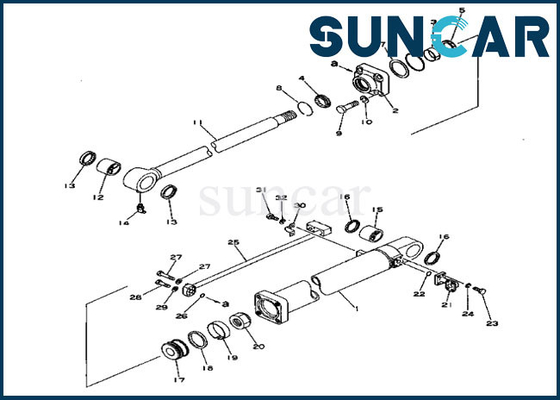 207-63-76100 মডেল PC300-1 PC300LC-1 2076376100 Komatsu সিলিন্ডার পরিষেবা কিটের জন্য বালতি মেরামত সিল কিট