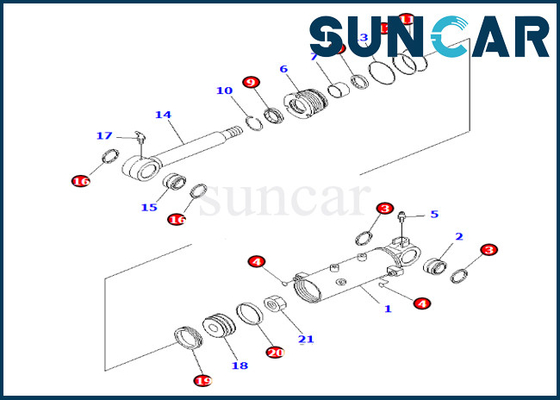 707-98-24770 7079824770 PC35MR-3 PC35MR-2 এর জন্য ব্লেড লিফট সিলিন্ডার সার্ভিস কিট কোমাটসু