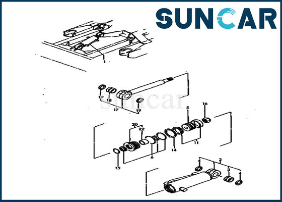 YM172142-72571 YM17214272571 সিলিন্ডার অ্যাসি PC30FR-1 Komatsu এর জন্য ব্লেড মেরামত সিল কিট