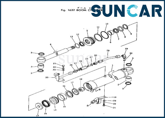 বুম সিলিন্ডার সিল কিট 20T-63-56103 20T6356103 Komatsu ফিট PC40-2 বুম সিলিন্ডার সিলিং কিট