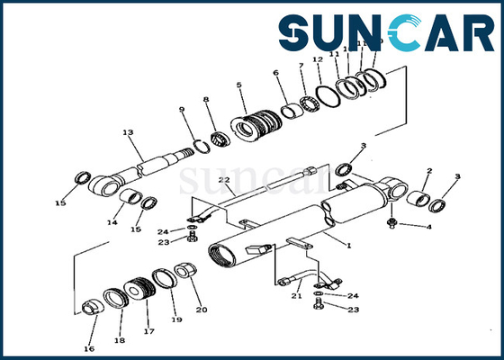 বুম সিলিন্ডার সিল কিট 20T6302050 20T-63-02050 ফিট PC40-6 Komatsu বুম সিলিন্ডার সীল মেরামত কিট