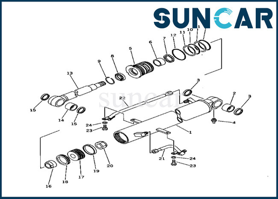 বুম সিলিন্ডার সিলিং কিট 20T-63-02060 20T6302060 Komatsu বুম সিলিন্ডার সিল কিট PC40-6 এর জন্য