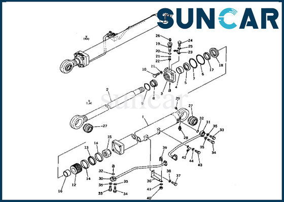 বুম সিলিন্ডার সিল কিট 2086356100 208-63-56100 PC400-1 Komatsu বুম সিলিন্ডার সিলিং কিটের জন্য
