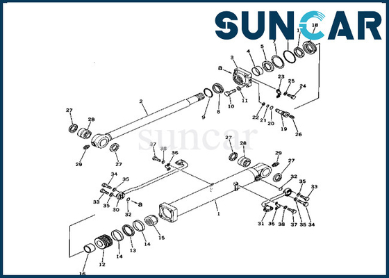 208-63-76100 2086376100 বালতি সিলিন্ডার সিল কিট Komatsu ফিট PC400-1 PC400LC-1 বালতি সিলিন্ডার সীল মেরামত কিট