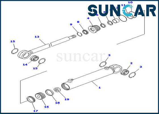 সিলিং কিট 707-99-26940 7079926940 KOMATSU PC400LC-6Z এর জন্য পাইপ লুপার সিলিন্ডার সিল মেরামত কিট
