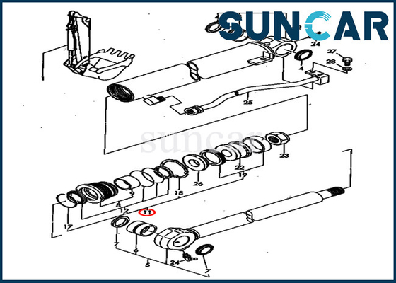 YM172164-72360 YM17216472360 বালতি সিলিন্ডার সিল কিট Komatsu PC40FR-1 মডেল সিলিং কিটের জন্য ফিট করে