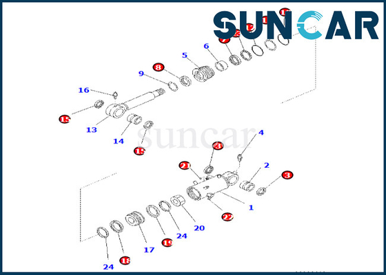 707-99-42551 7079942551 বালতি সিলিন্ডার সিল কিট ফিট PC60-8 Komatsu বালতি সিলিন্ডার পরিষেবা কিট