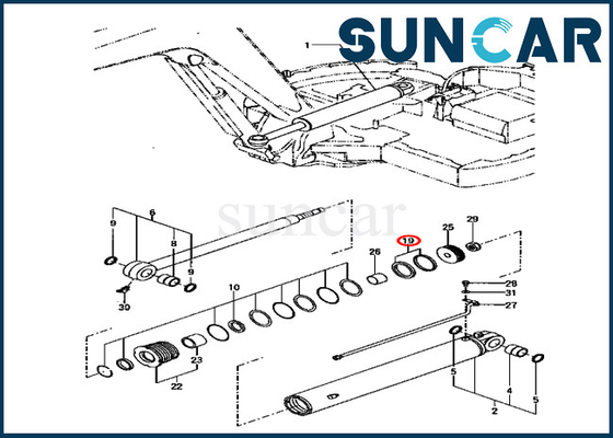 YM172187-72290 YM17218772290 সুইং সিলিন্ডার সিল কিট KOMATSU PC70FR-1 নির্মাণ যন্ত্রপাতির জন্য ফিট করে